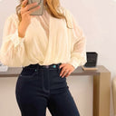 Blusa Marfil Éclat