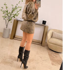 Conjunto de Chamarra y Minifalda