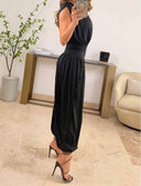 Jumpsuit Negro de Pierna Amplia